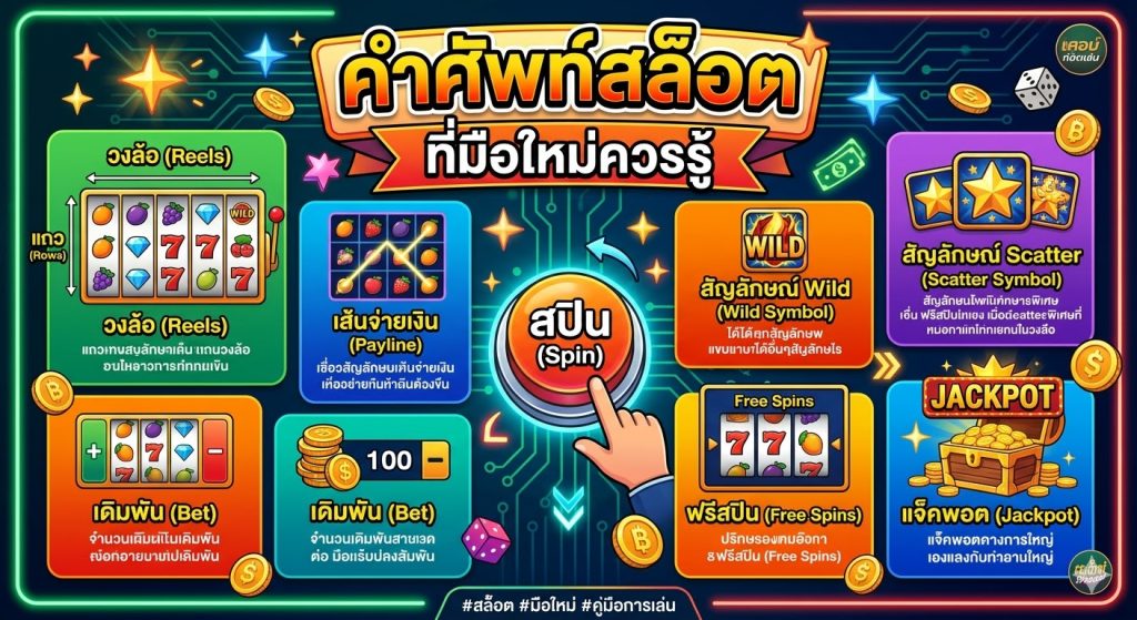 คำศัพท์สล็อต ที่มือใหม่ควรรู้ เข้าใจง่าย เล่นสล็อตได้สนุกขึ้น​