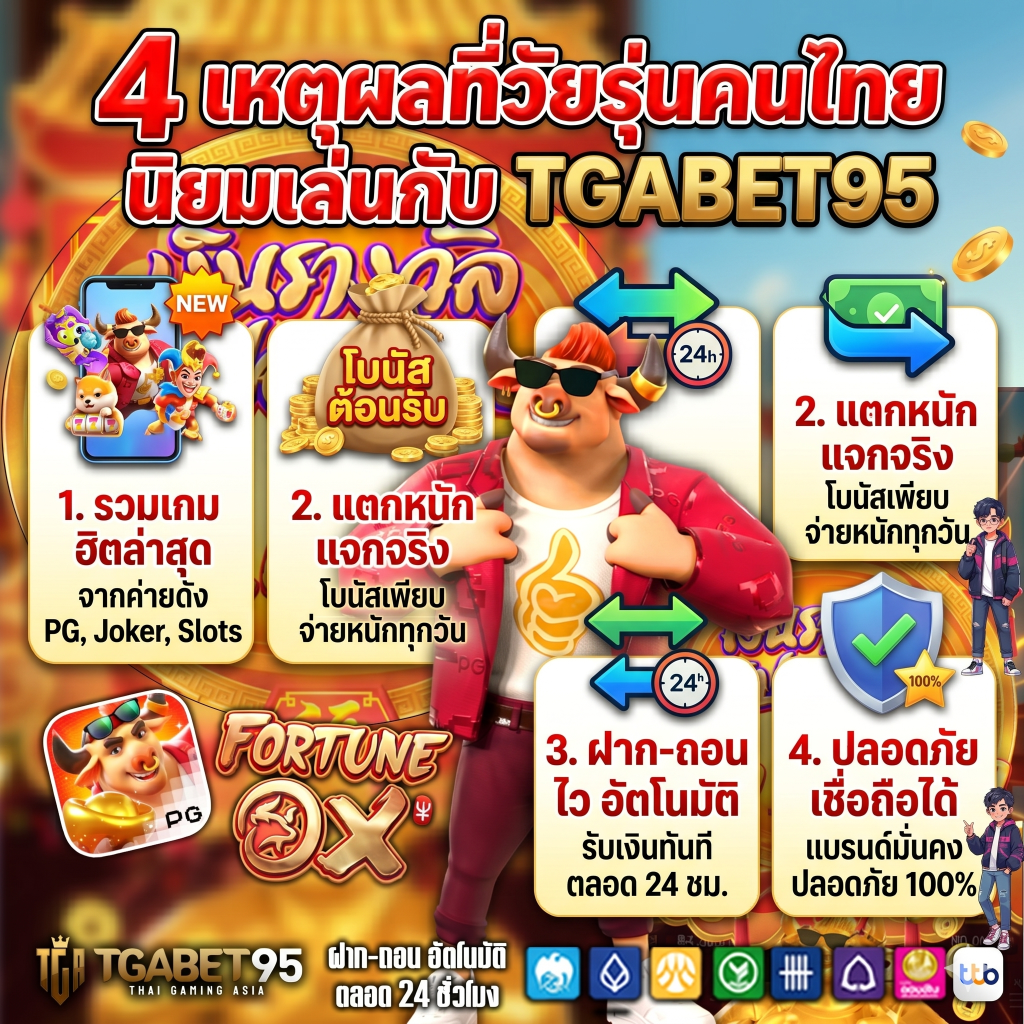 4 เหตุผลที่วัยรุ่นคนไทยนิยมเล่นกับ TGABET95​