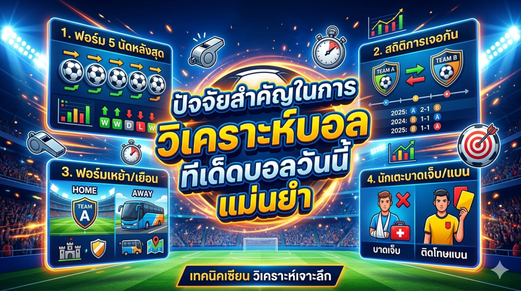 ปัจจัยสำคัญในการ วิเคราะห์บอล ทีเด็ดบอลวันนี้ แม่นยำ​