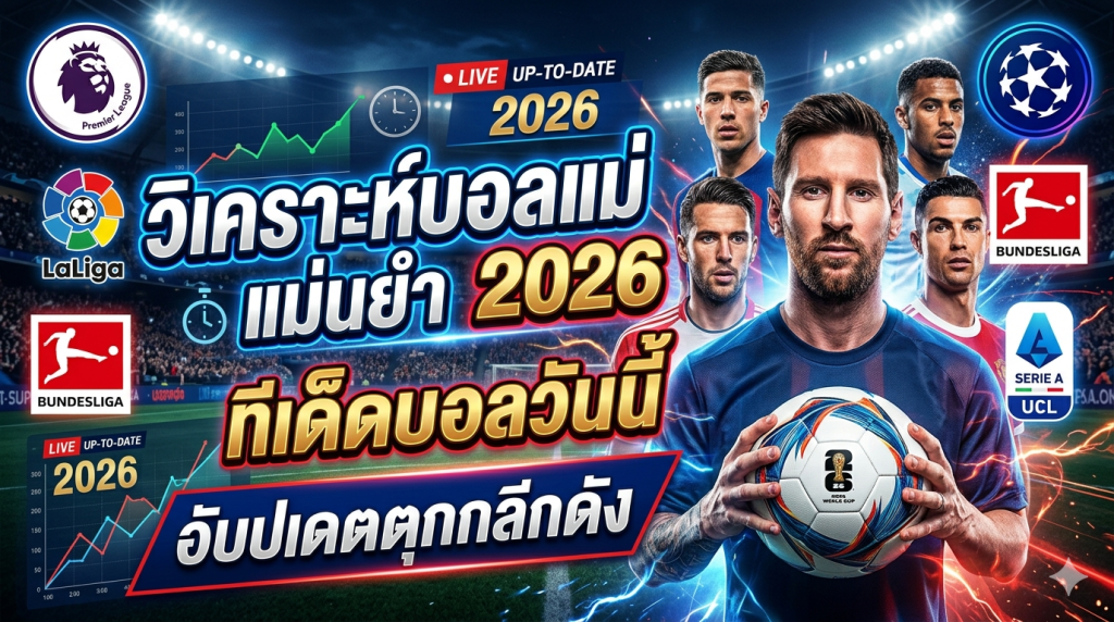 วิเคราะห์บอลแม่นยำ 2026 ทีเด็ดบอลวันนี้ อัปเดตทุกลีกดัง​